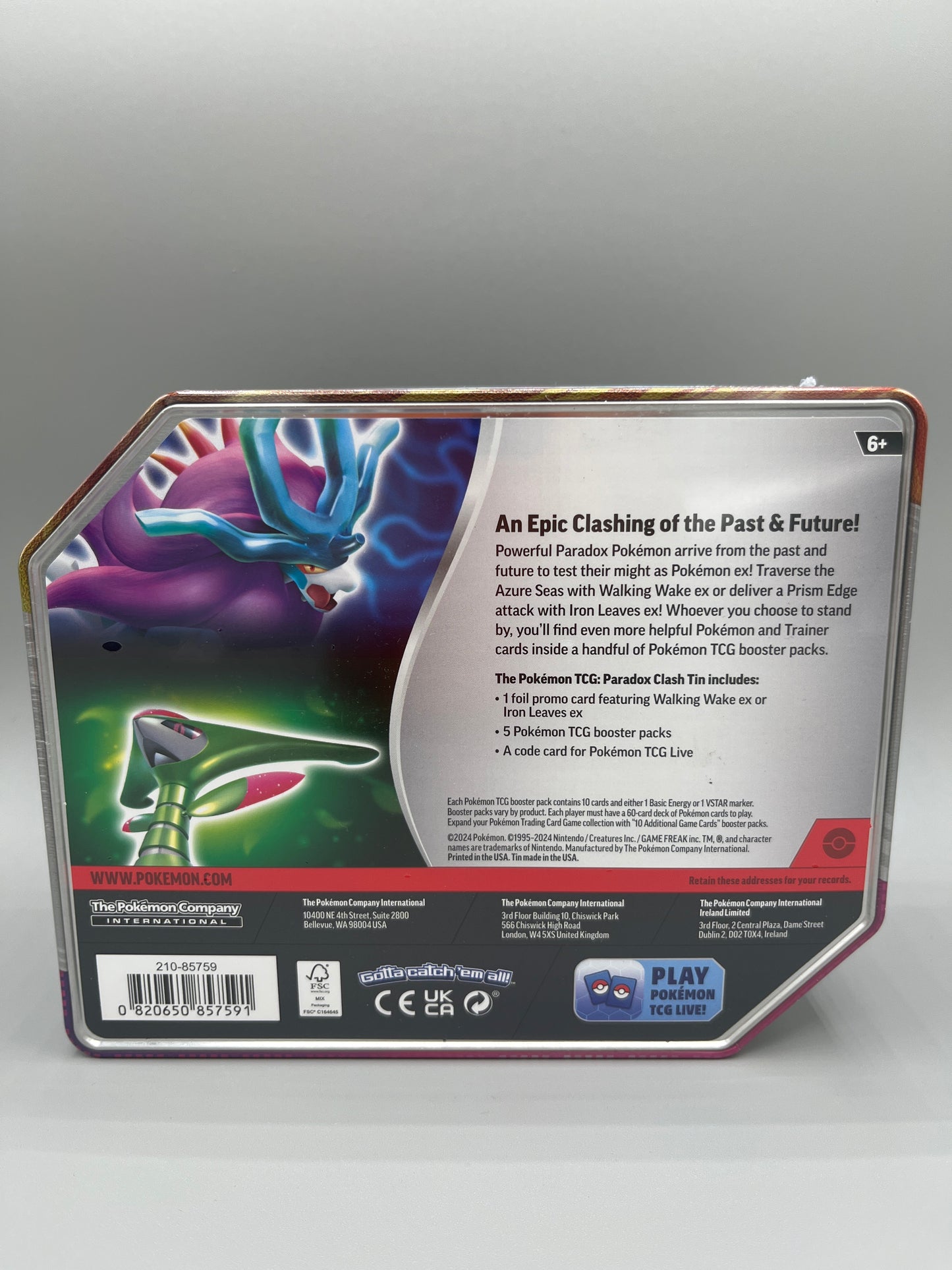 Pokemon TCG Walking Wake EX tin