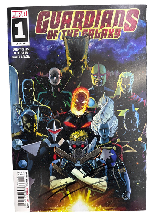 MARVEL GUARDIANS OF THE GALAXY #1 SIGNED BY DONNY CATES WITH CERTIFICATE OF AUTHENTICITY