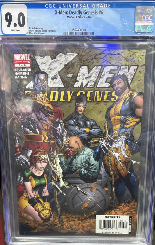 CGC UNIVERSAL GRADE MARVEL COMICS 9.0 X MEN DEADLY GENESIS #6