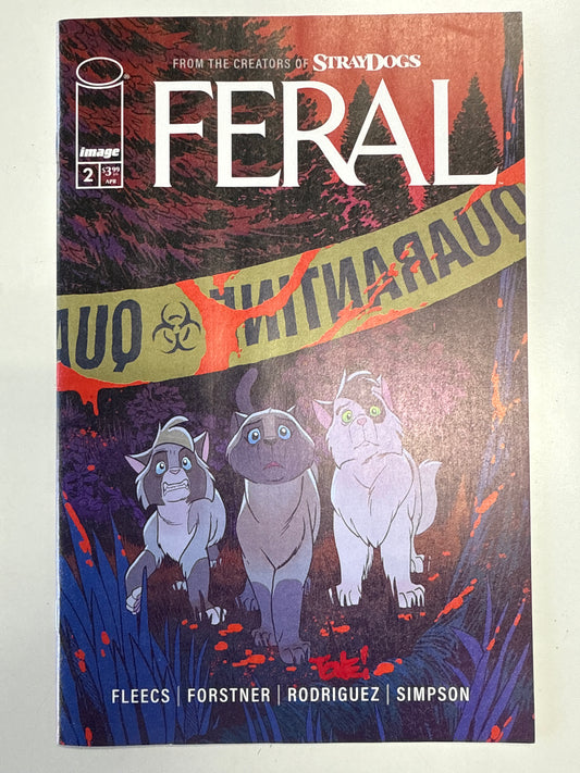IMAGE COMICS FERAL #2 FIRST PRINT SIGNED BY TONE RODRIGUEZ