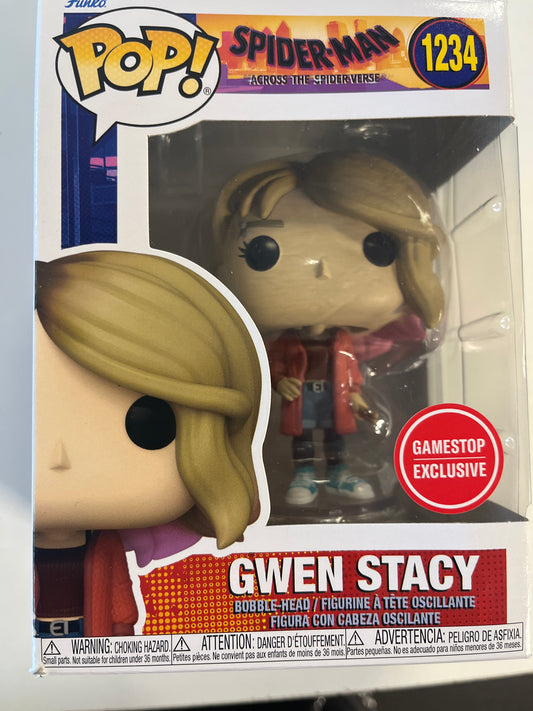 FUNKO POP SPIDER-MAN ACROSS THE SPIDERVERSE #1234 GWEN STACY EXCLUSIVE