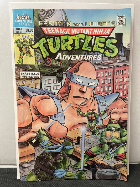 TEENAGE MUTANT NINJA TURTLES ADVENTURES #3 VF- (1988 EASTMAN & LAIRD CLASSIC!)