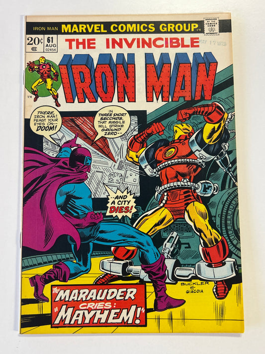 MARVEL COMICS THE INVINCIBLE IRON MAN #61 1973 NEAR MINT CONDITION