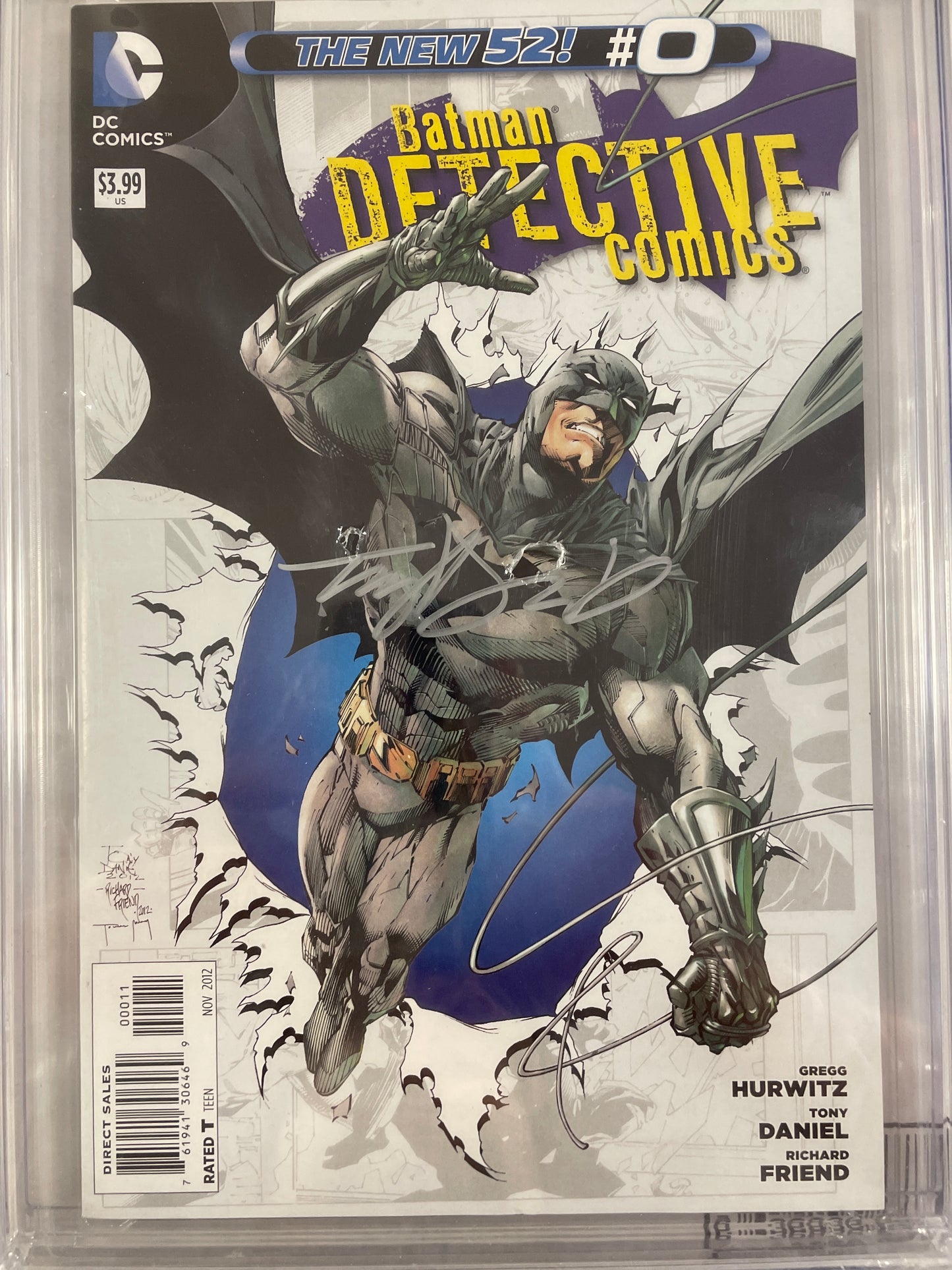 DETECTIVE COMICS #0 SS CGC 9.6 (2012, SIGNED BY TONY DANIEL!)