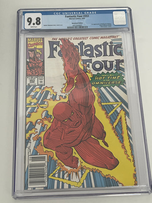 MARVEL COMICS FANTASTIC FOUR #353 CGC 9.8 NEWSTAND