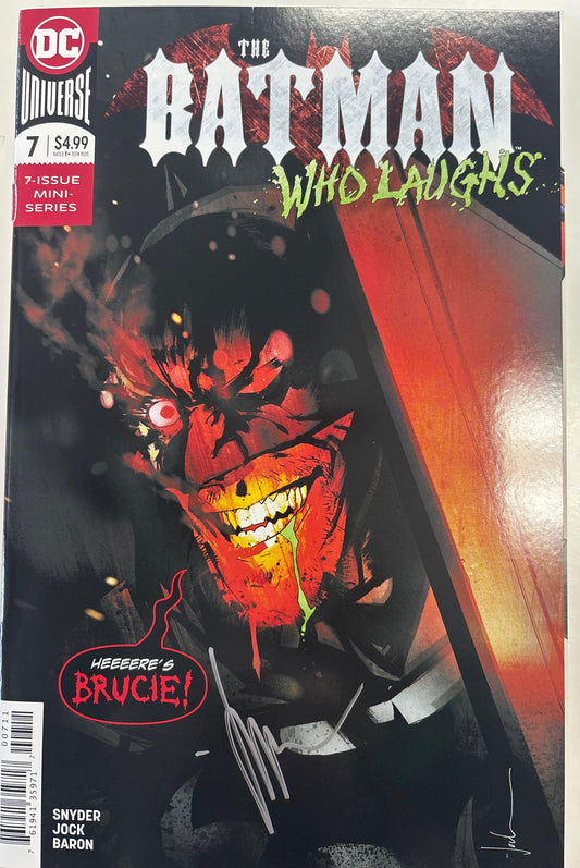 DC THE BATMAN WHO LAUGHS #7 SIGNED BY JOCK WITH CERTIFICATE OF AUTHENTICITY