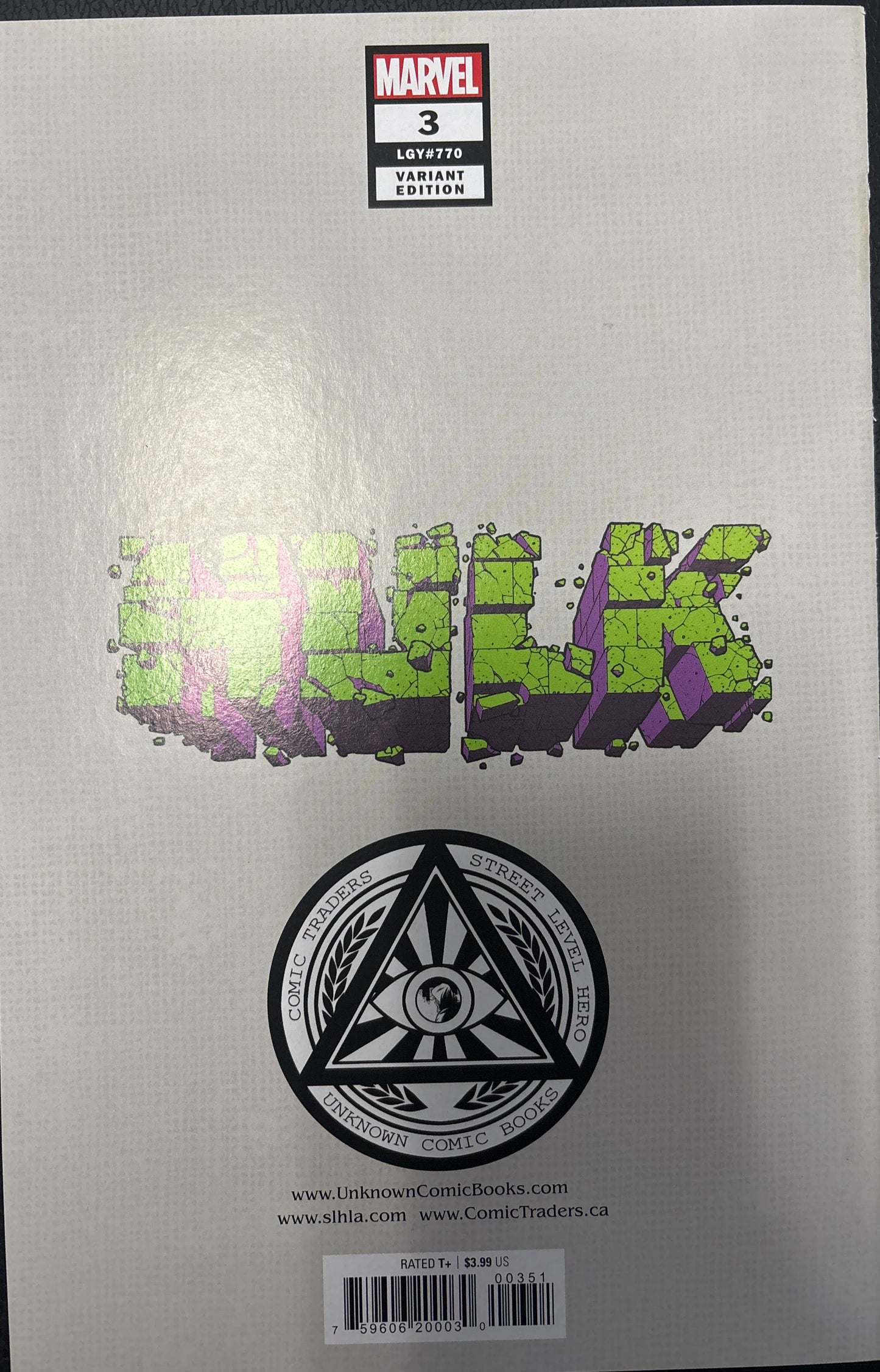 MARVEL HULK #3 VARIANT EDITION SIGNED BY DONNY CATES & RYAN OTTLEY WITH CERTIFICATE OF AUTHENTICITY