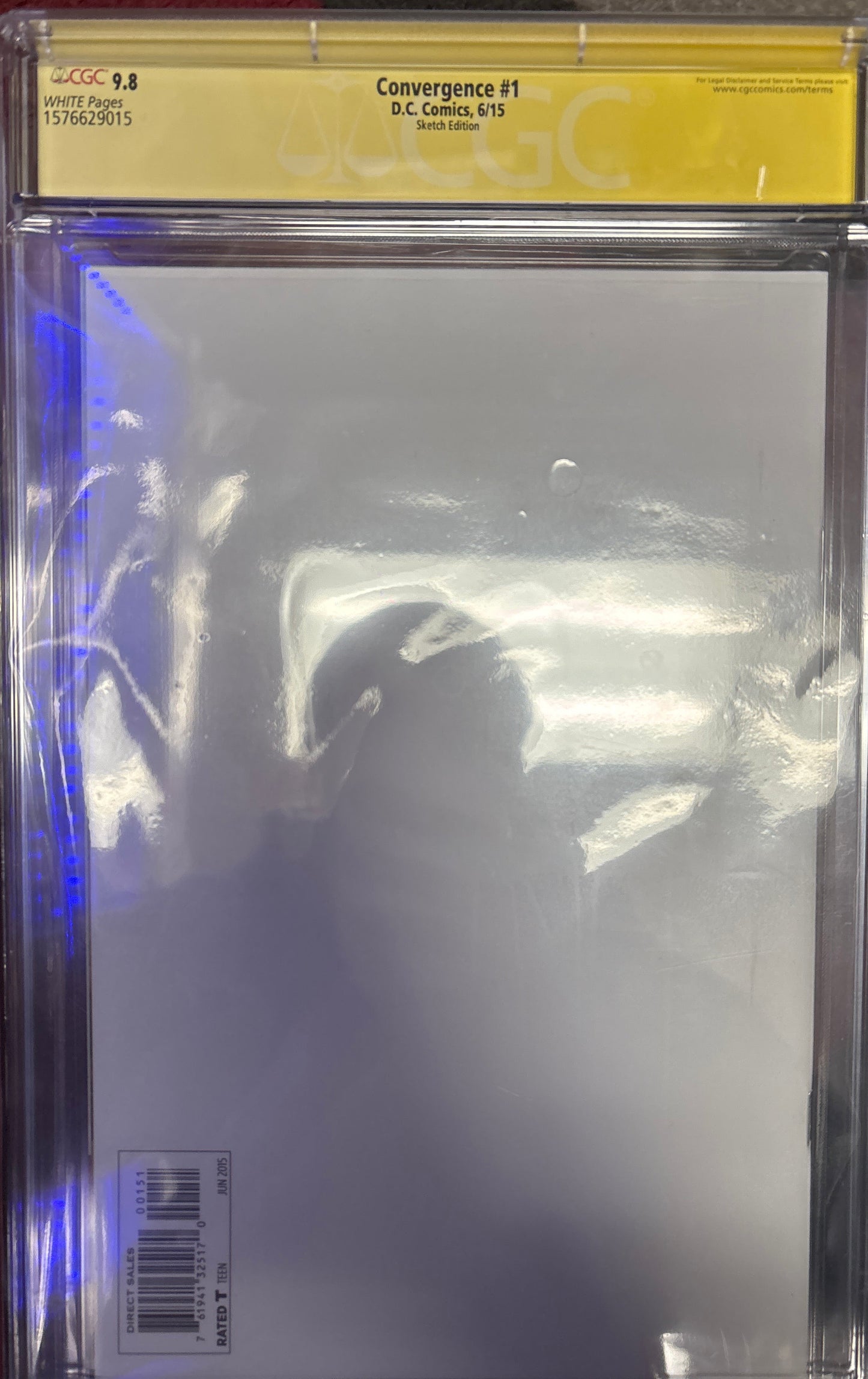 CGC SIGNATURE SERIES 9.8 DC COMICS CONVERGENCE #1 SIGNED AND SKETCH BY ALEX KOTKIN