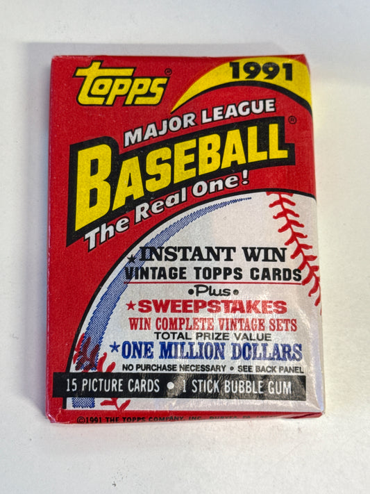 TOPPS 191 MAJOR LEAGUE BASEBALL CARDS pack