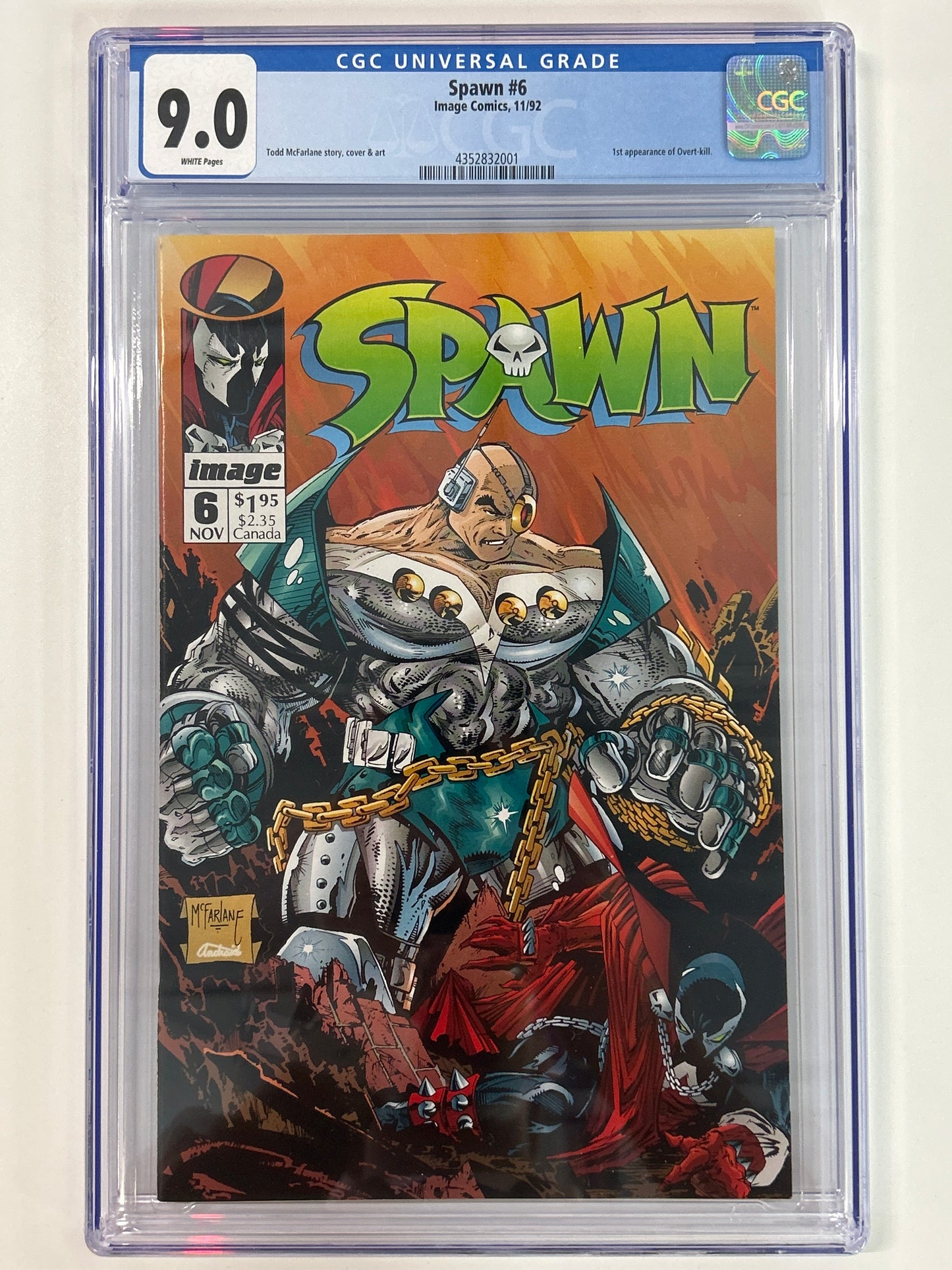 IMAGE COMICS SPAWN #6 CGC 9.0