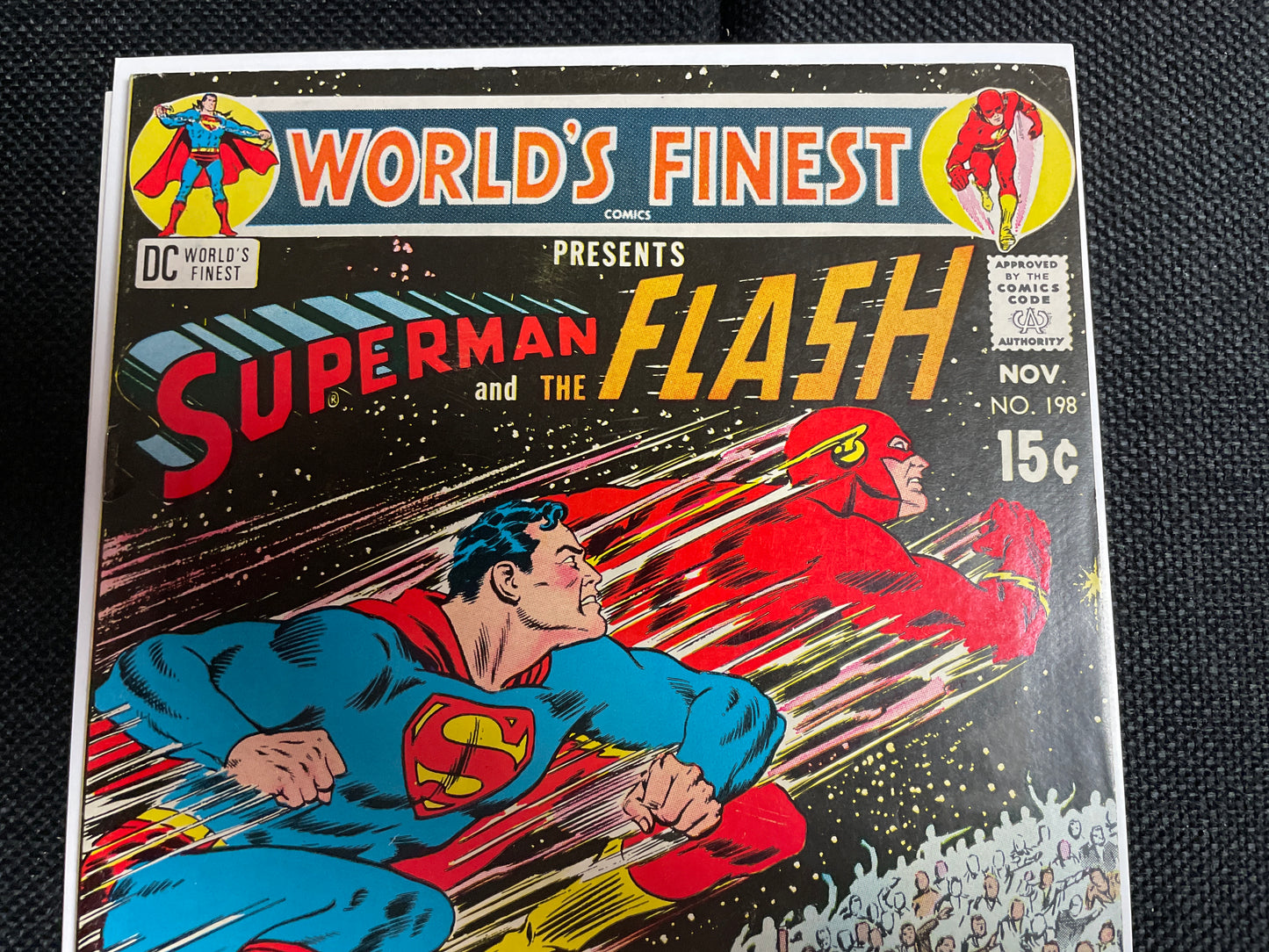 WORLD’S FINEST COMICS # 198 (1970, KEY 2nd SUPERMAN VS FLASH RACE!) VF-