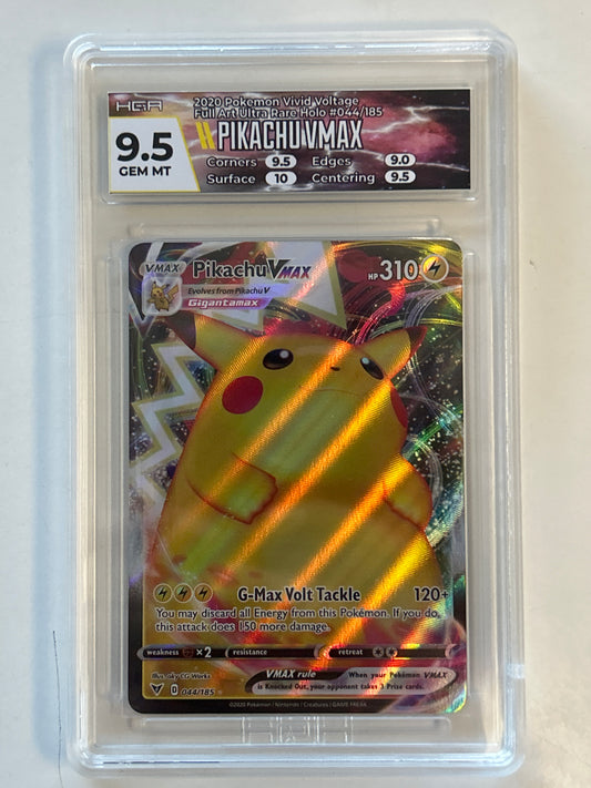 POKEMON TCG PIKACHU VMAX 044/185 (2020) HGA GEM MINT 9.5