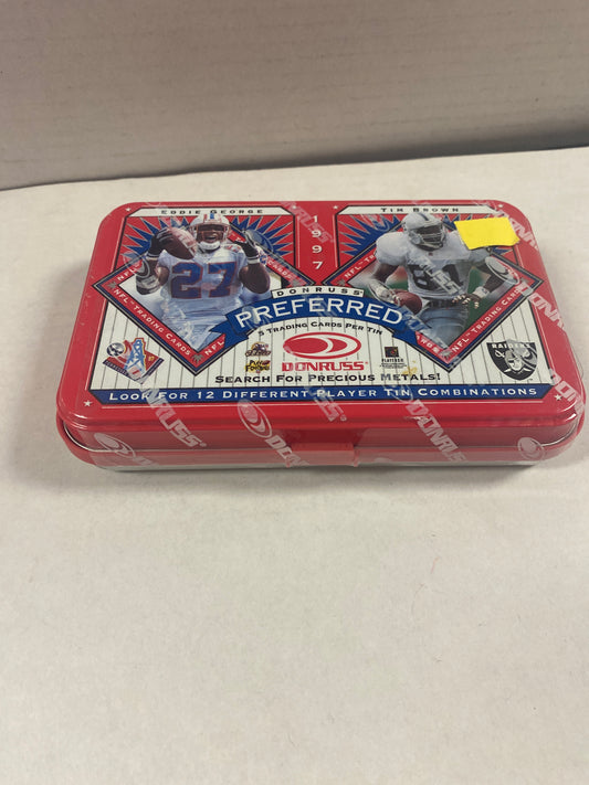 DONRUSS PREFERRED COLLECTORS TIN WITH 5 TRADING CARDS