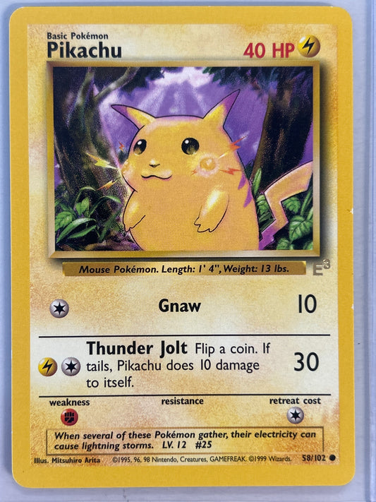 POKÉMON TCG PIKACHU 58/102 E3 NEAR MINT/ LIGHT PLAY CONDITION