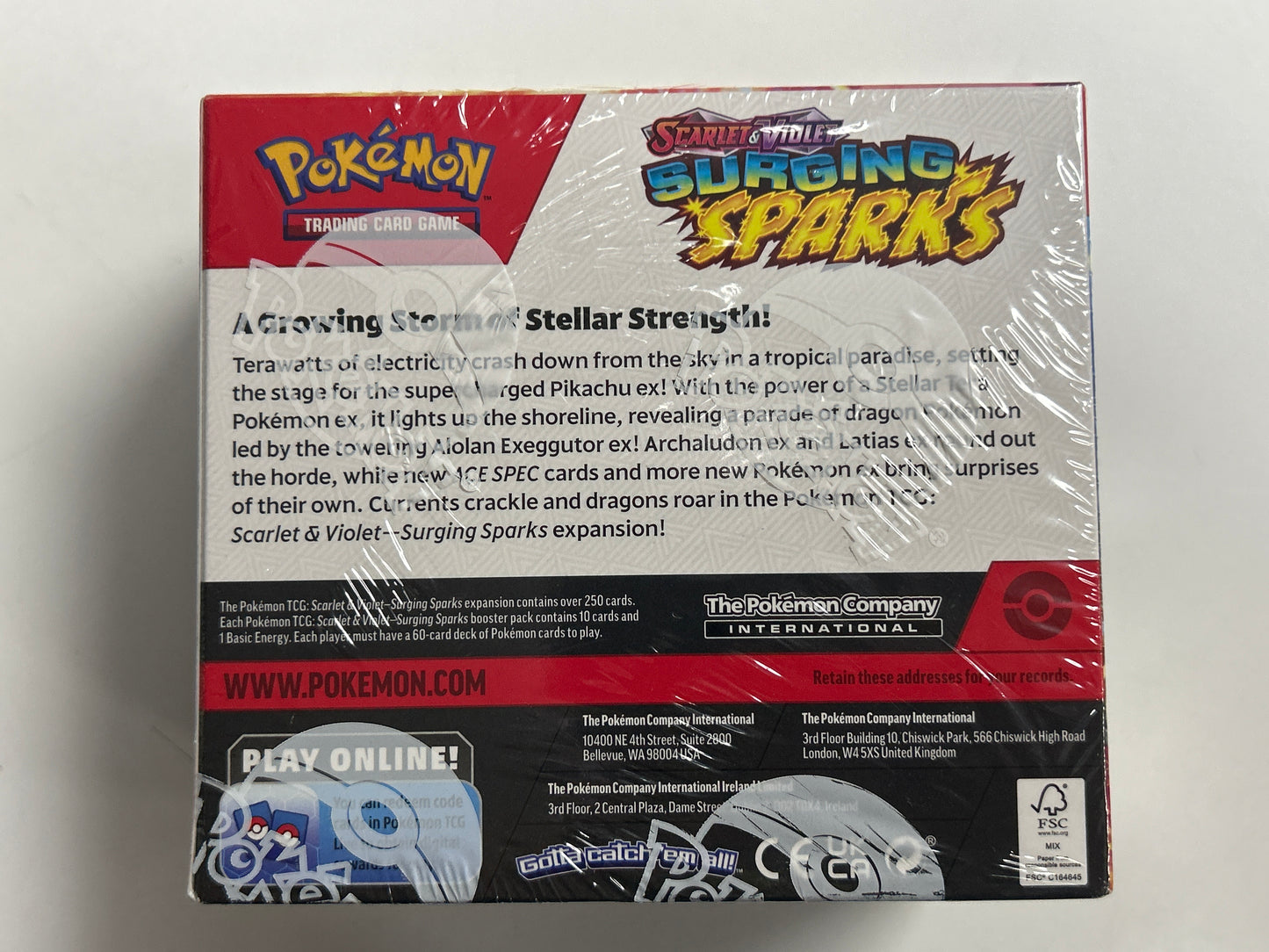 POKÉMON TCG SCARLET & VIOLET SURGING SPARKS BOOSTER BOX SEALED
