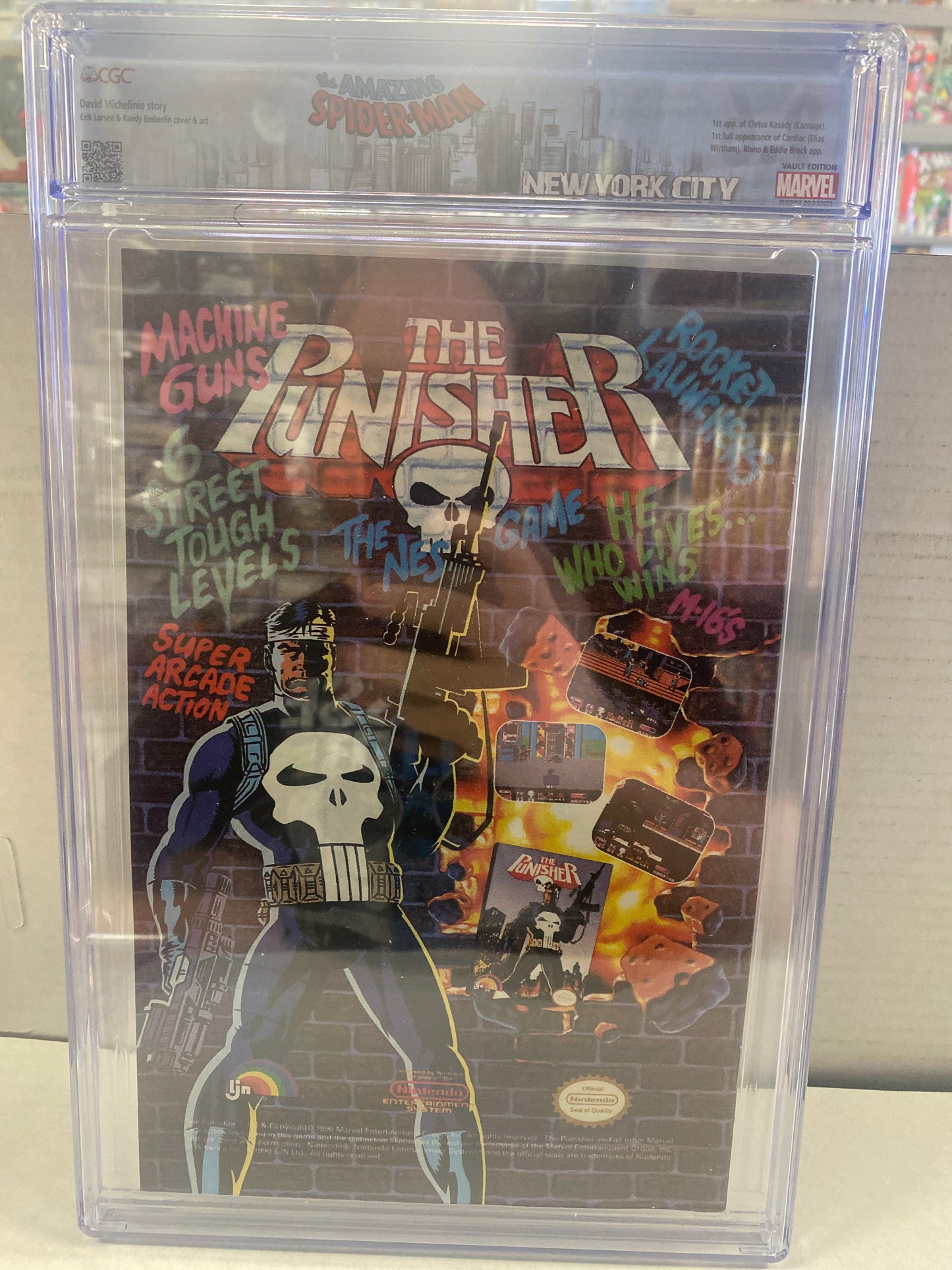 MARVEL COMICS THE AMAZING SPIDER-MAN #344(1991) 1ST APPEARANCE OF CLETUS KASADY AND 1ST FULL APPEARANCE OF CARDIAC CGC 9.6  WP CUSTOM LABEL