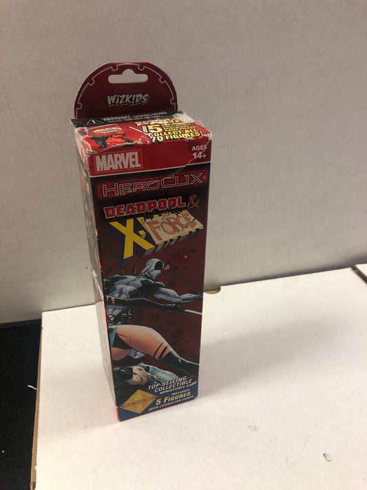 MARVEL HEROCLIX 5 PACK DEADPOOL AND X-FORCE POOR CONDITION TORN AND TAPED BOX