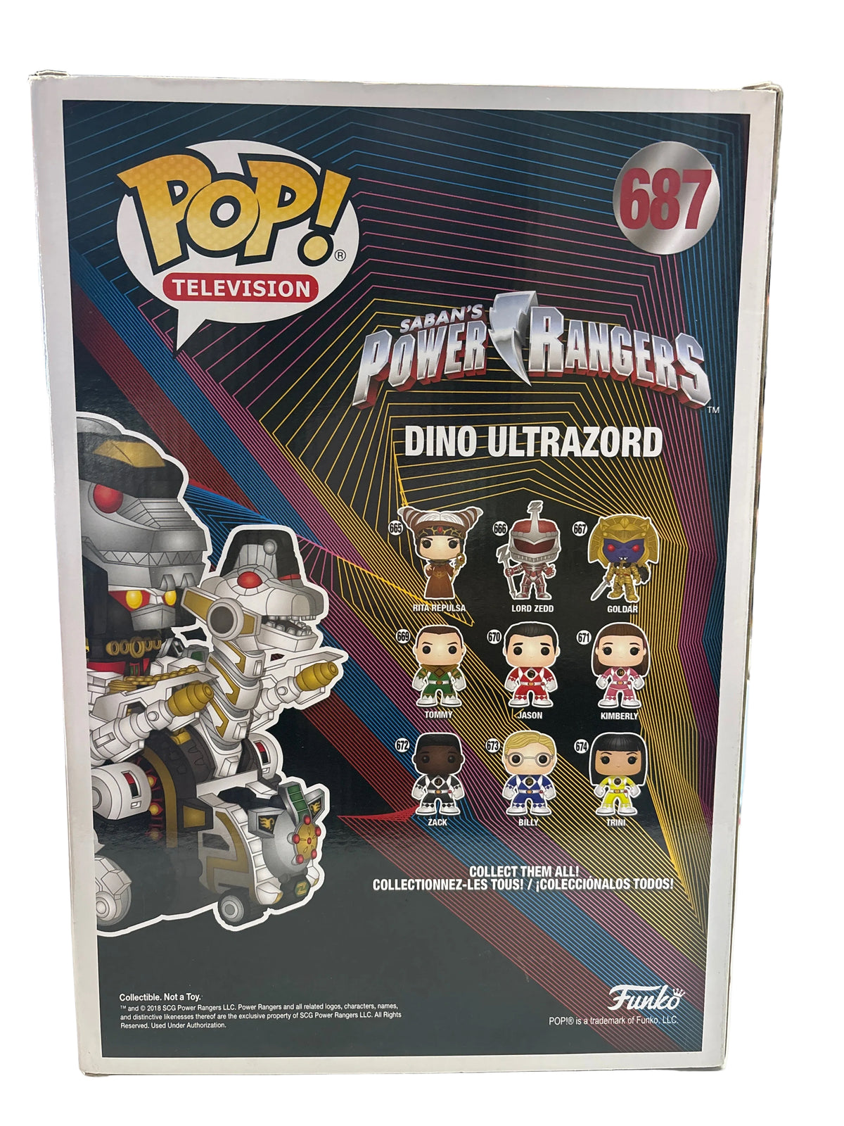 FUNKO POP TELEVISION GIANT SIZE DINO ULTRAZORD 687 VINYL FIGURE