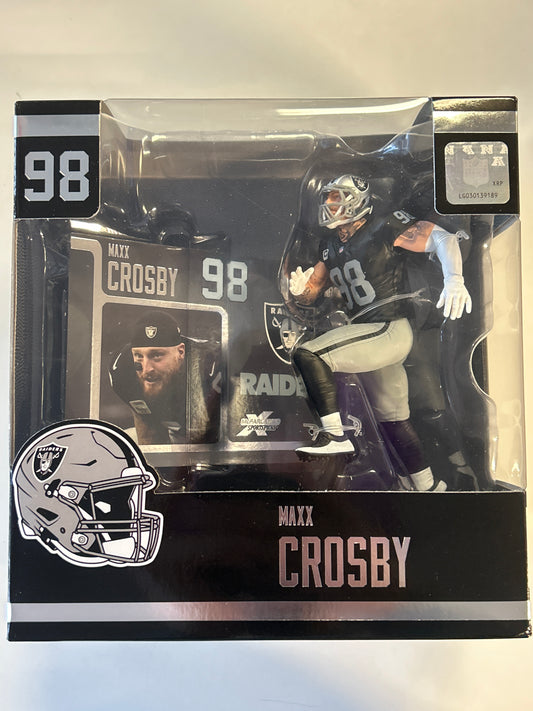 MCFARLANE LEGACY SERIES NFL MAXX CROSBY FIGURE (2024) NEW IN NEAR MINT BOX