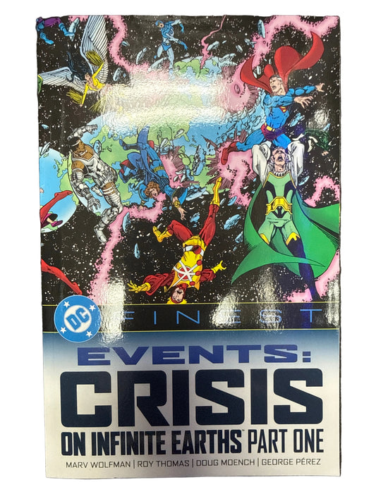 DC COMICS CRISIS ON INFINITE EARTHS PART ONE TRADE PAPERBACK.