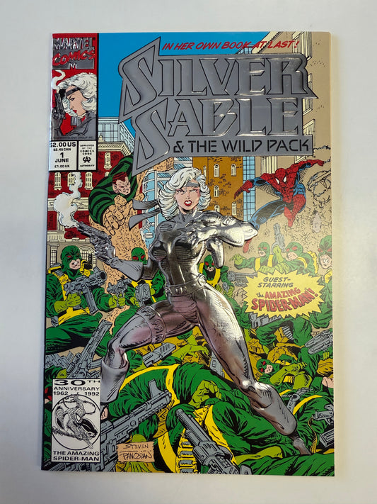 MARCEL COMICS SILVER SABLE & the WILD PACK #1 1992 MINT DIRECT EDITION