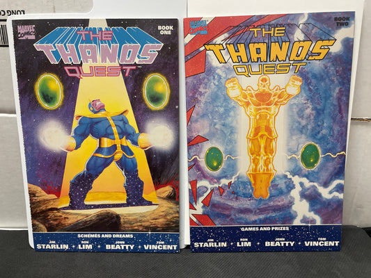 THE THANOS QUEST #1 & #2 (COMPLETE SET, 1980, NM+/MINT! , KEY!) 1st PRINTS! CGC ME!