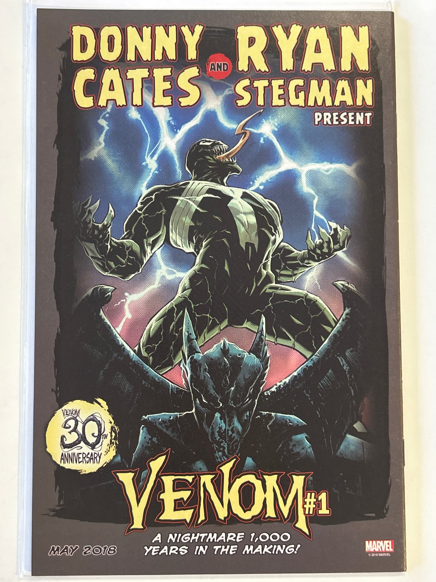 MARVEL COMICS VENOM LETHAL PROTECTOR #1 TRUE BELIEVERS (2018) SIGNED SAM DE LA ROSA NEAR MINT CONDITION