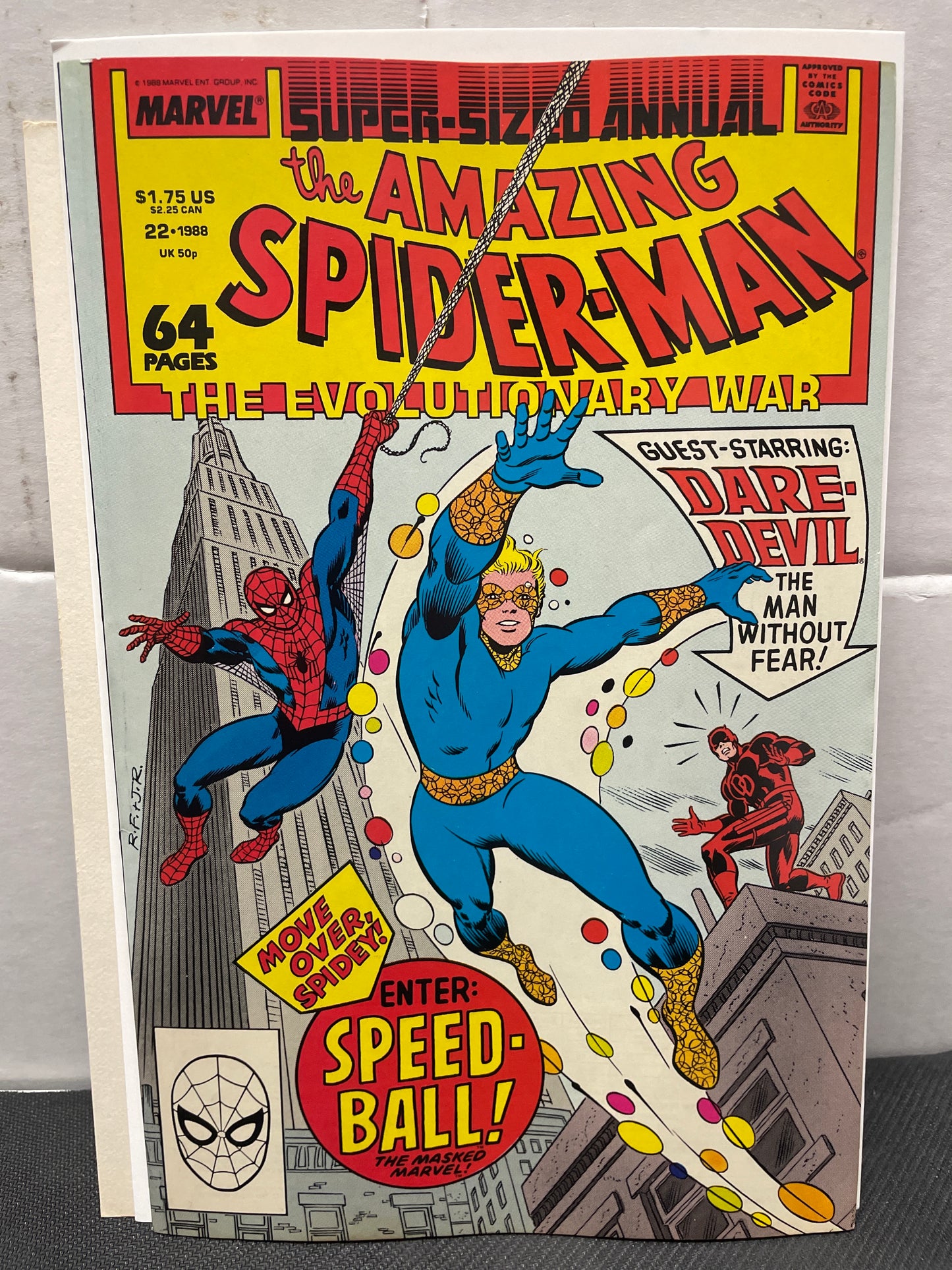 AMAZING SPIDER-MAN ANNUAL #22 (1988, BIG KEY!) 1st APPEARANCE OF SPEED-BALL! NM+