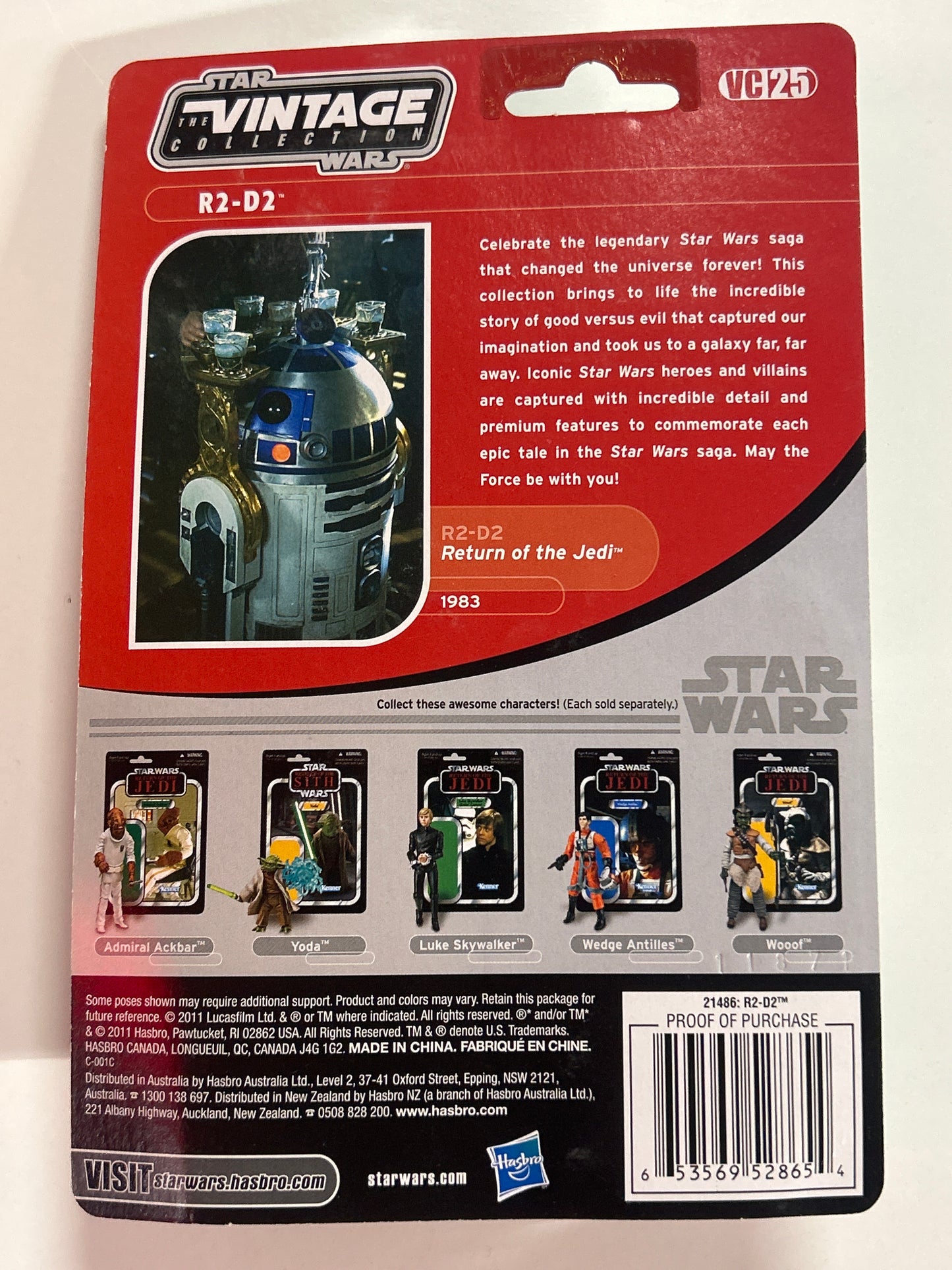 HASBRO STAR WARS RETURN OF THE JEDI R2-D2 MINI FIGURE (SEALED)