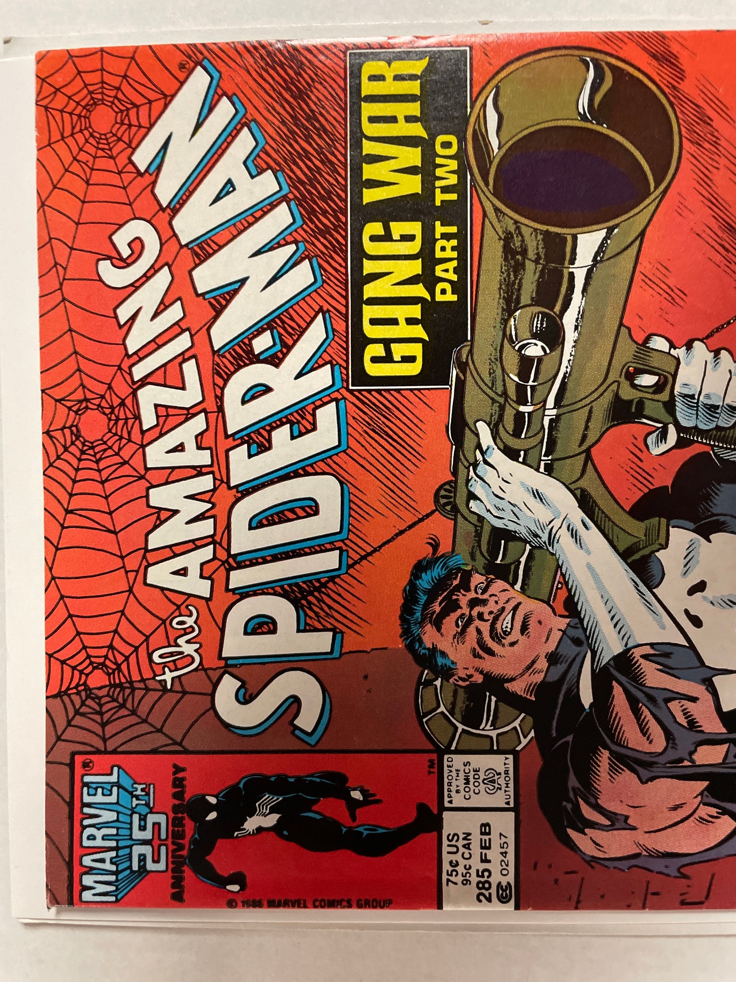 THE AMAZING SPIDER-MAN #285 VF/NM BEAUTY (1987 VHTF MARVEL MARK JEWELERS VARIANT COMIC) MIKE ZECK PUNISHER COVER!