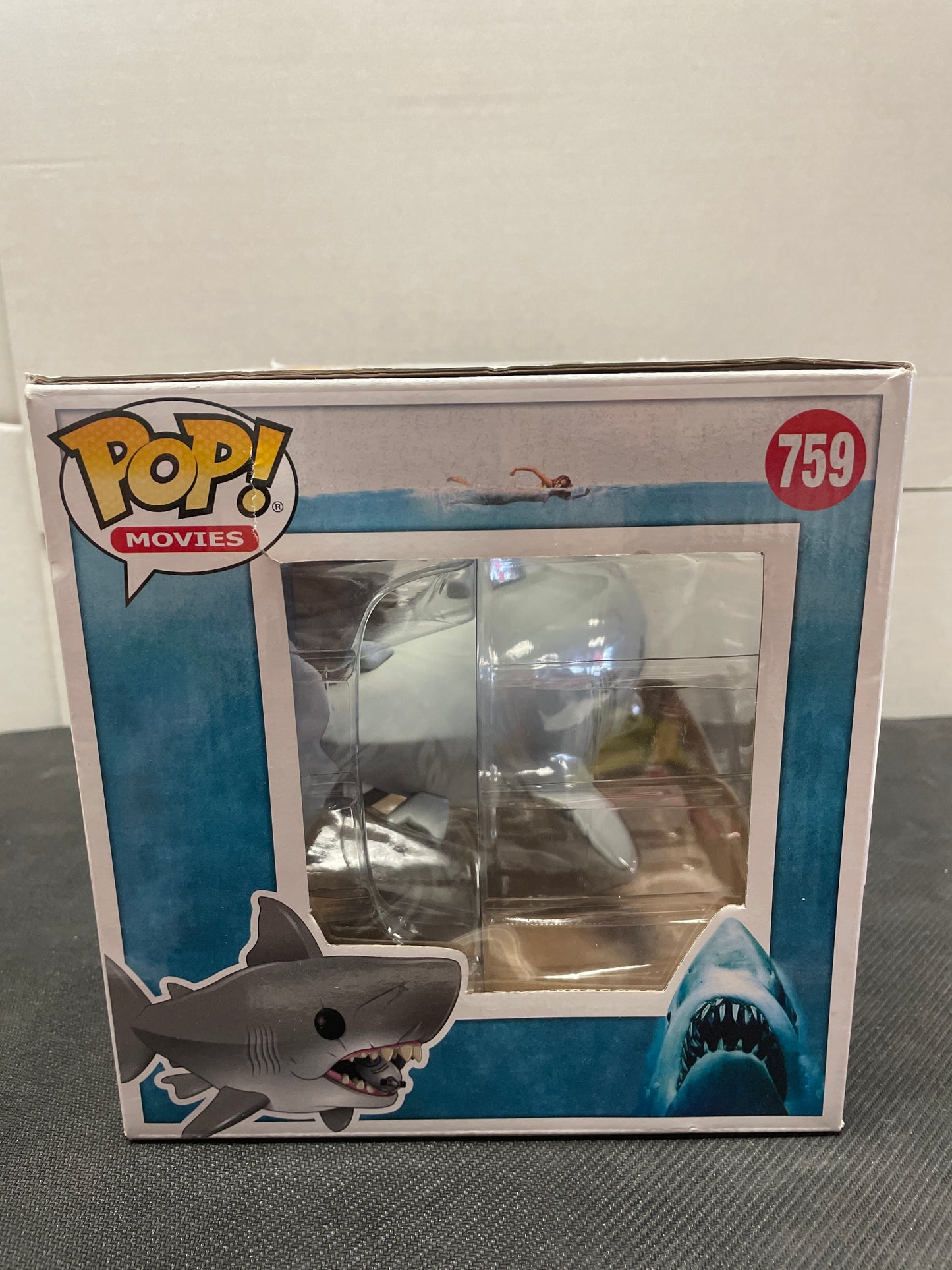JAWS FUNKO POP MOVIES THE GREAT WHITE SHARK #759 (2019 EXCELLENT CONDITION)