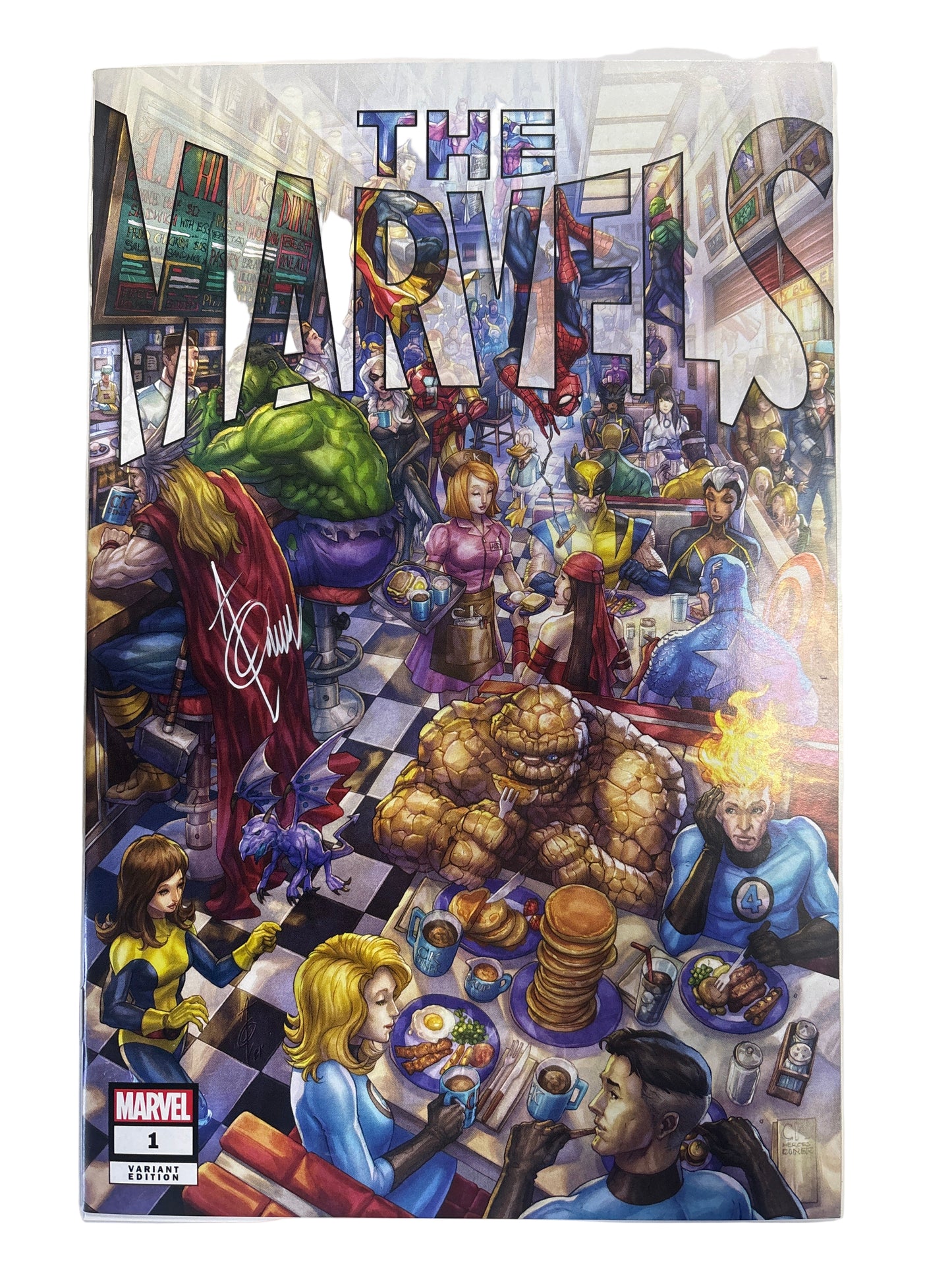 MARVEL COMICS THE MARVELS #1 ALAN QUAH TRADE DRESS  VARIANT SIGNED WITH CERTIFICATE OF AUTHENTICITY