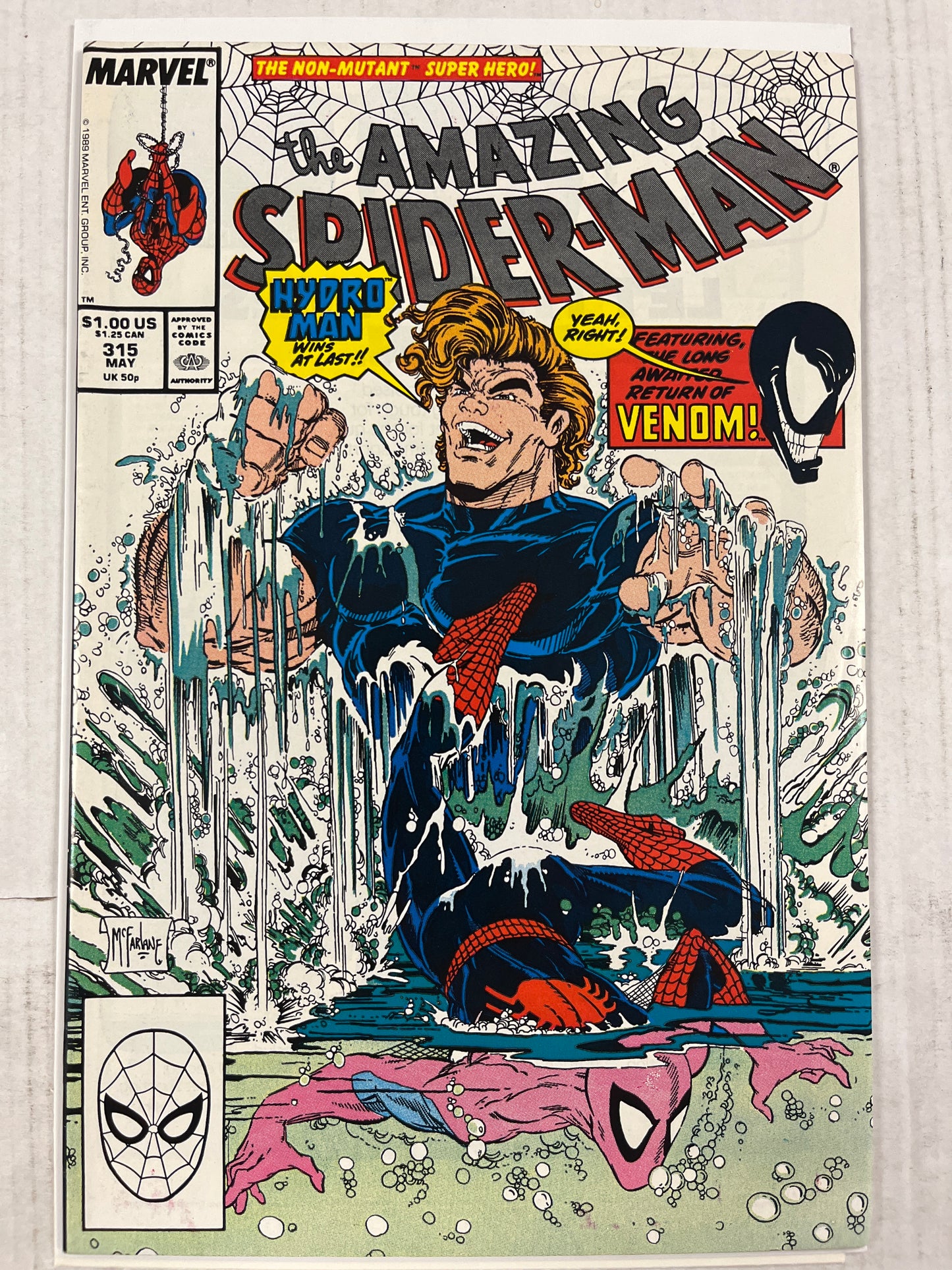 AMAZING SPIDER-MAN #315 NM- (1989, TODD MCFARLANE) VENOM KEY!