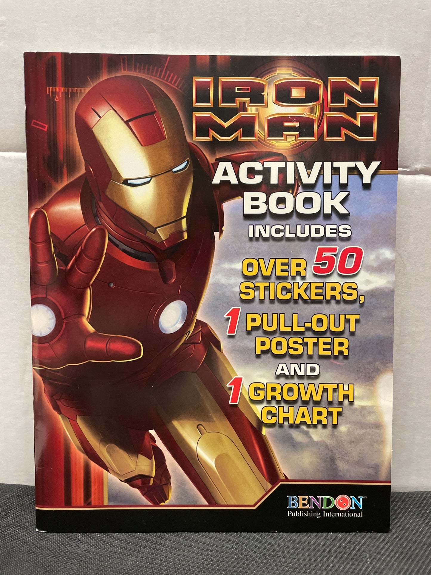 IRON MAN & MARVEL ACTIVITY BOOK 2008 (BENDON ACTIVITY & STICKER BOOK) HTF STICKERS & POSTER!