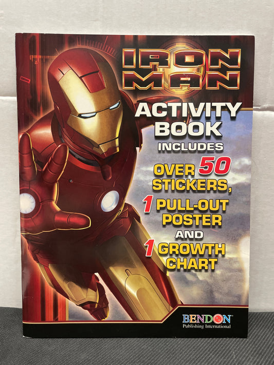 IRON MAN & MARVEL ACTIVITY BOOK 2008 (BENDON ACTIVITY & STICKER BOOK) HTF STICKERS & POSTER!