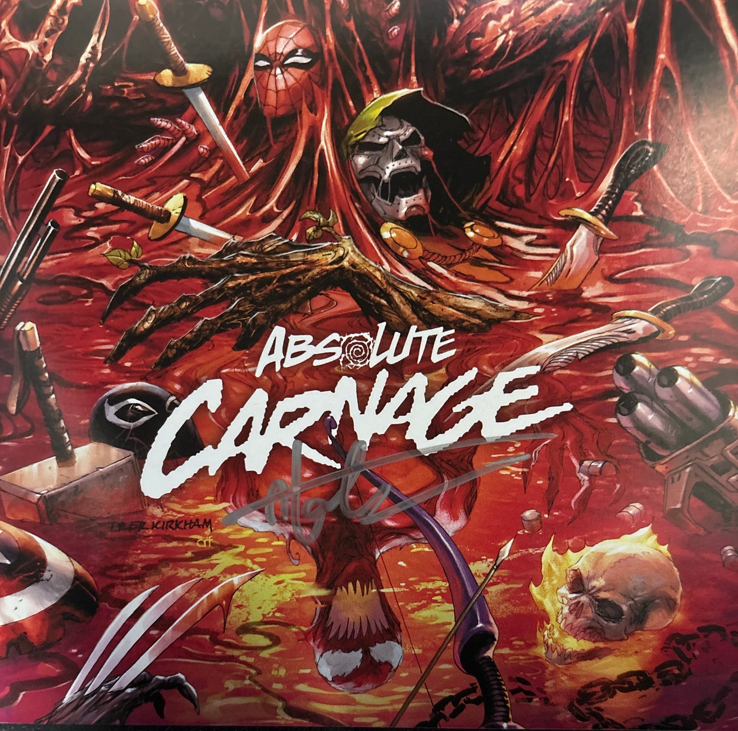 MARVEL ABSOLUTE CARNAGE #1 SIGNED BY TYLER KIRKHAM WITH CERTIFICATE OF AUTHENTICITY