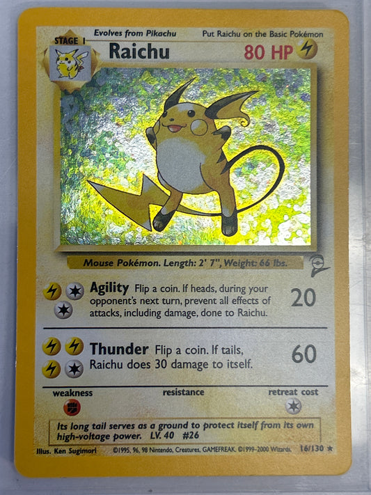 POKÉMON TCG RAICHU HOLO 16/130 NEAR MINT/LIGHT PLAY CONDITION