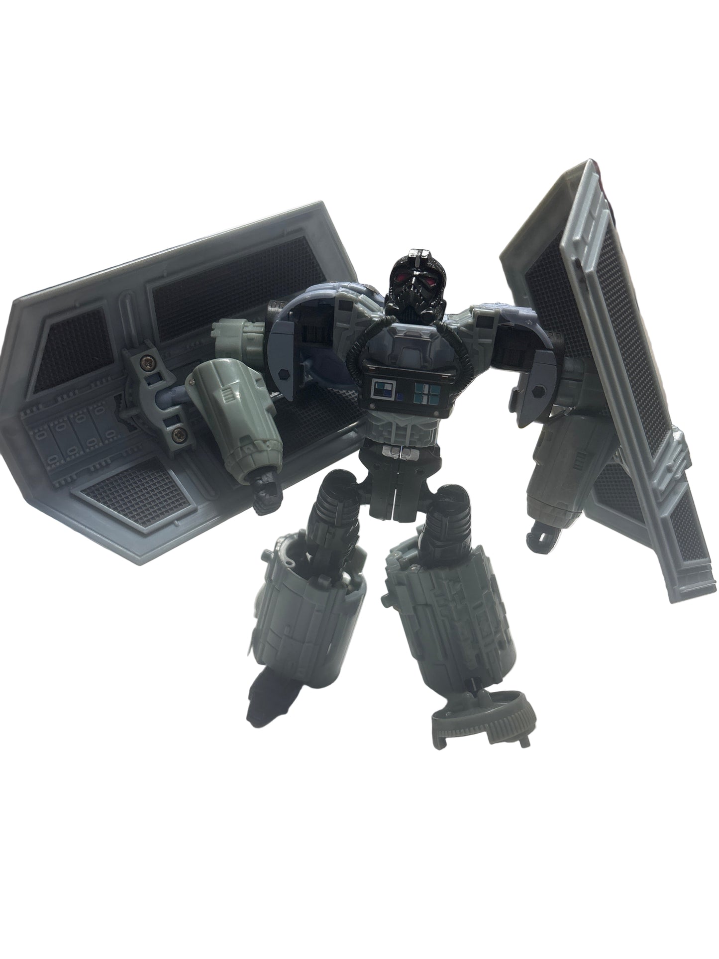 TRANSFORMERS STAR WARS CROSSOVERS TIE PILOT TO TIE BOMBER ACTION FIGURE 2008 LOOSE
