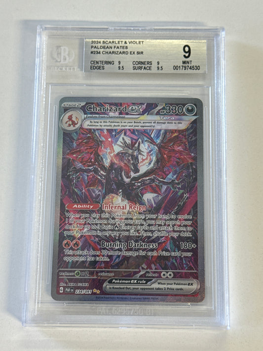 2024 POKEMON PALDEAN FATES JAPANESE CHARIZARD EX SIR BGS 9