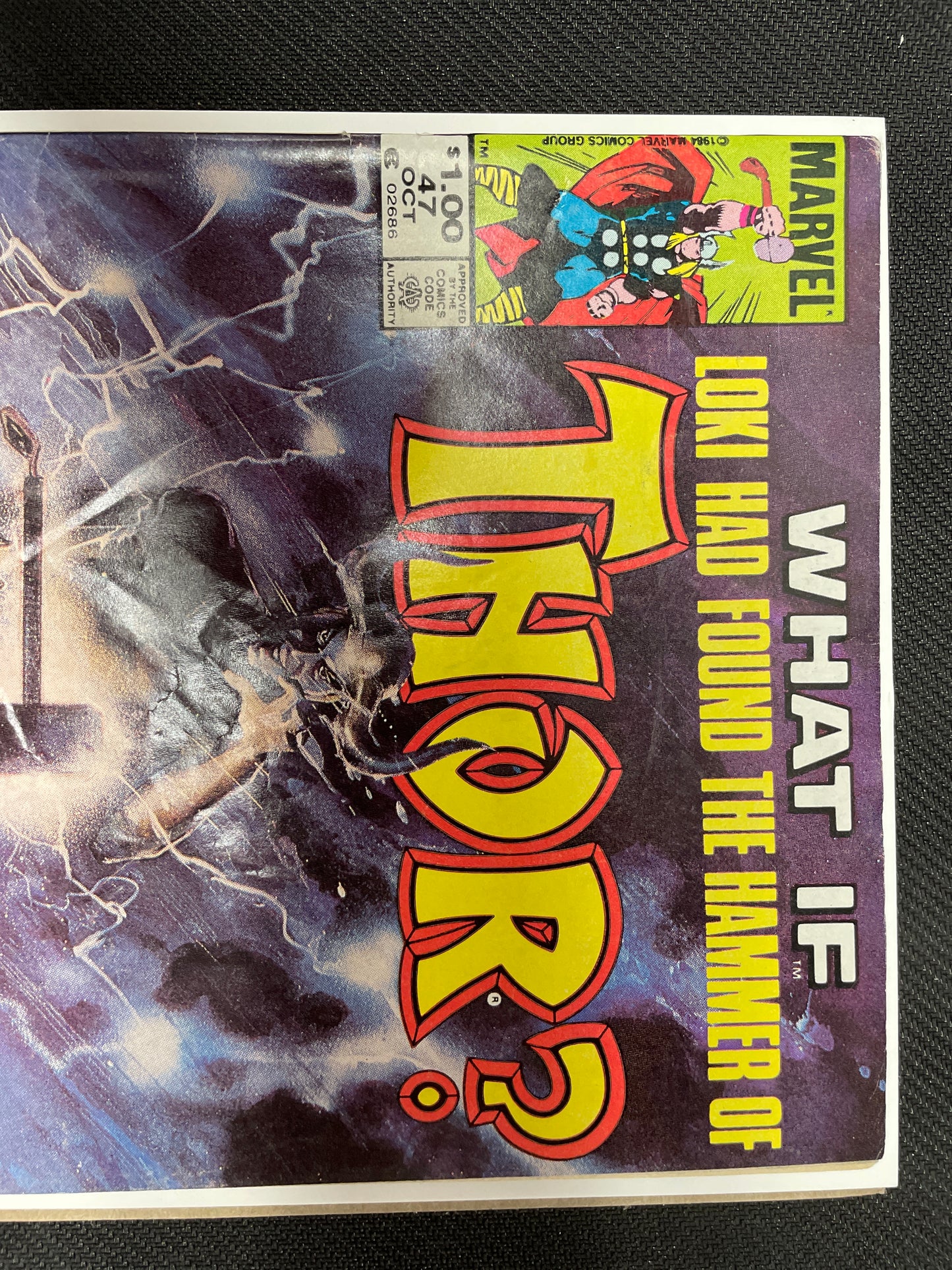 WHAT IF LOKI FOUND THE HAMMER OF THOR #47 (1984) NEWSSTAND, FINE+