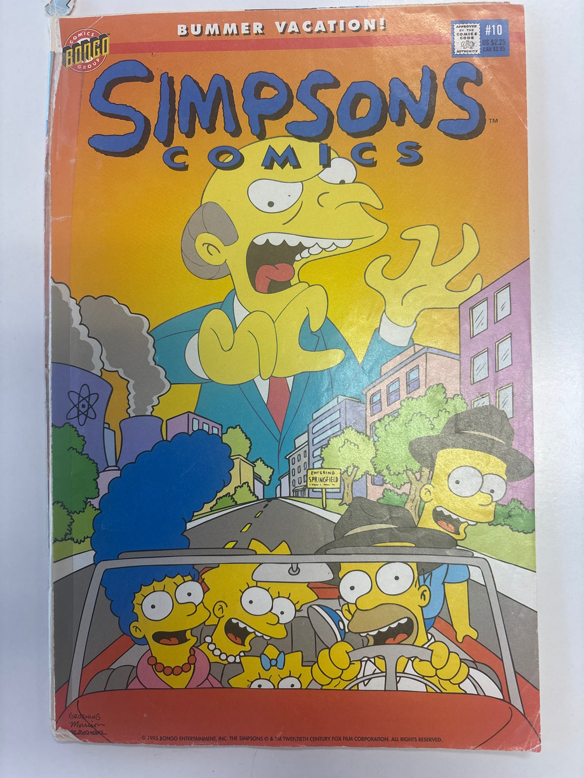 BONGO COMICS GROUP BUMMER VACATION SIMPSONS COMICS #10