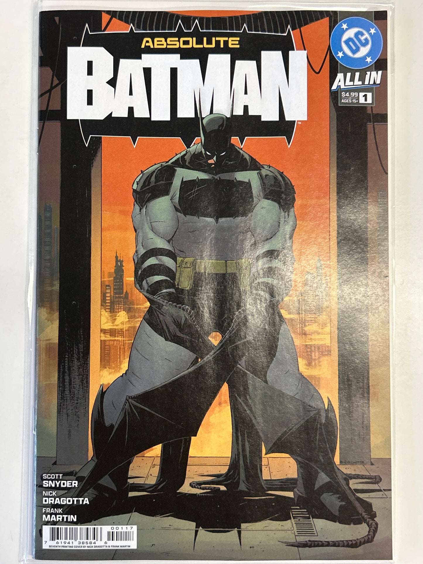 DC COMICS ABSOLUTE BATMAN #1 SEVENTH PRINTING CVR A NICK DRAGOTTA