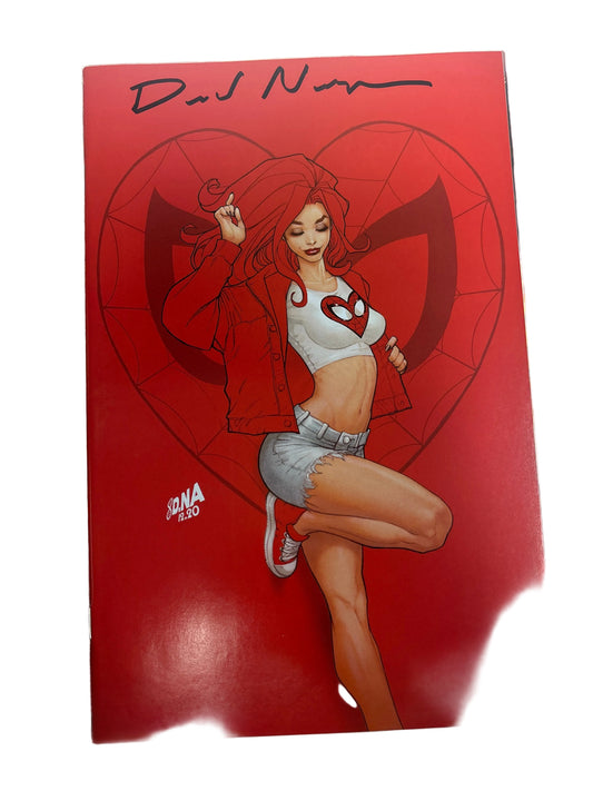 KING IN BLACK GWENOM VS CARNAGE #2 MARY JANE VIRGIN VARIANT SIGNED BY DAVID NAKAYAMA WITH COA