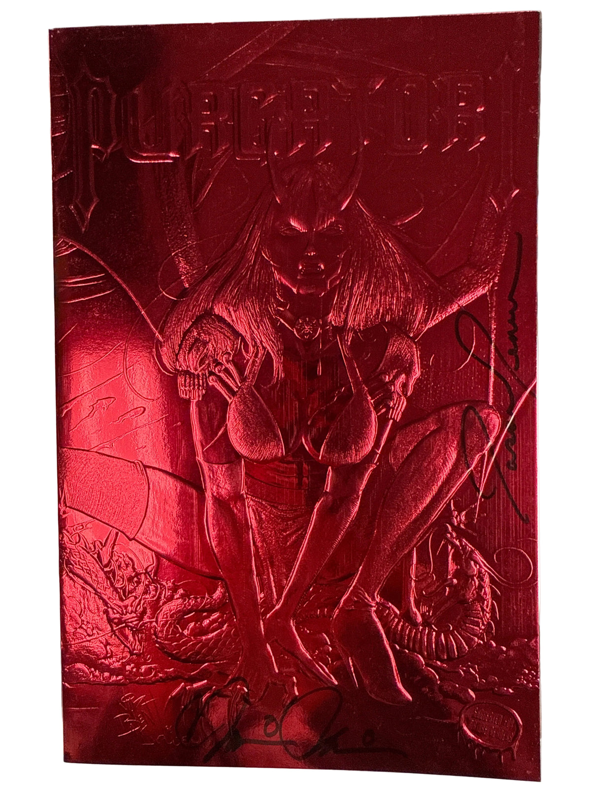 CHAOS COMICS PURGITORI RED FOIL COVER #1 DOUBLE SIGNED! RARE MINTY CONDITION
