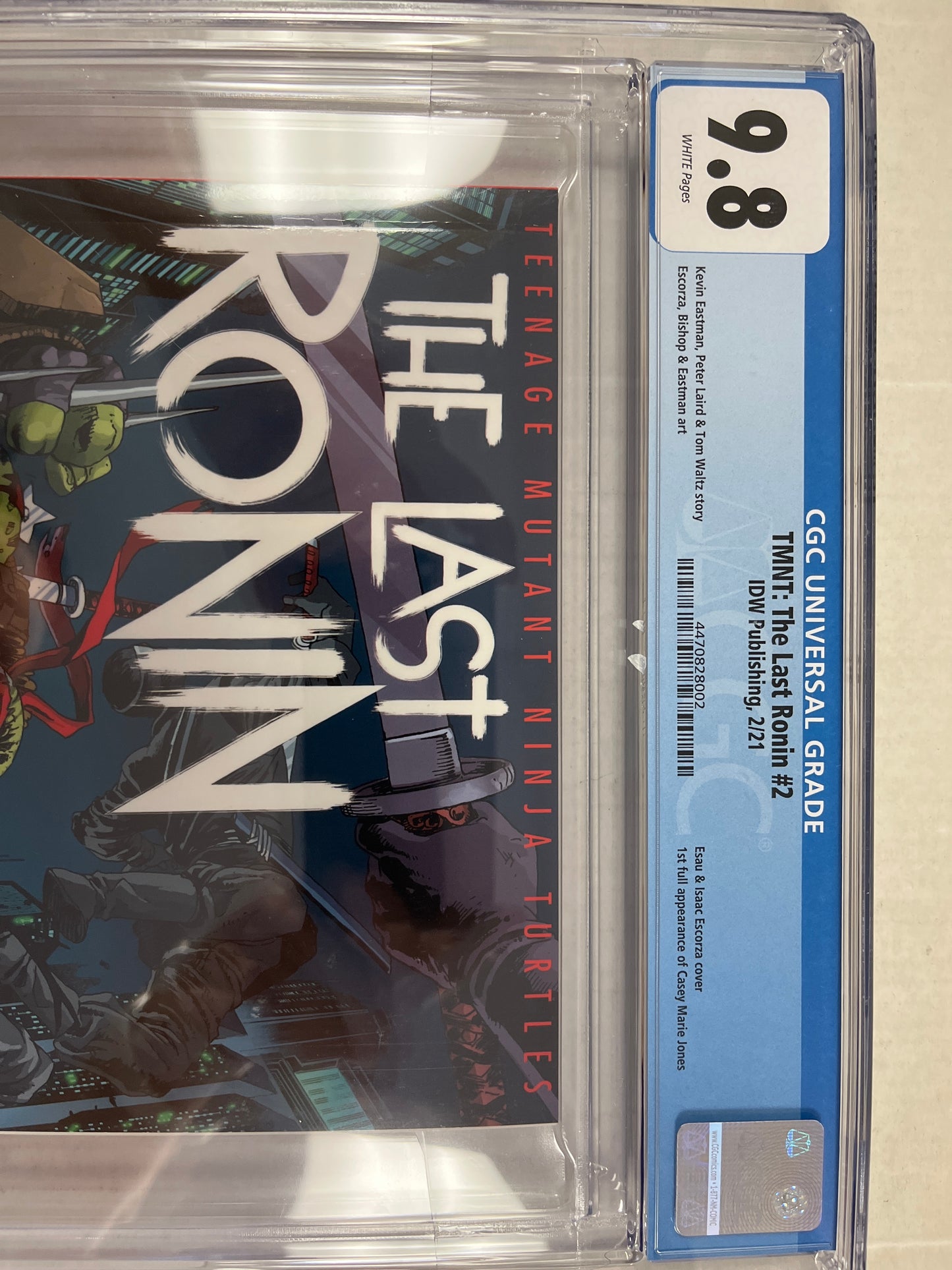 TMNT: THE LAST RONIN #2 (2021, IDW KEY COMIC!) CGC 9.8 WP 1st FULL CASIE MARIE JONES APPEARANCE!