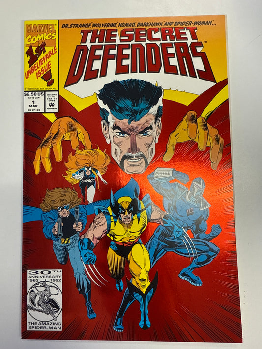 MARVEL COMICS THE SECRET DEFENDERS #1 HOLO COVER RED VF