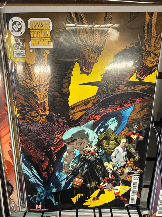 DC COMICS JUSTICE LEAGUE VS GODZILLA VS KONG #1 BUCCELLATO scuicide squad cover