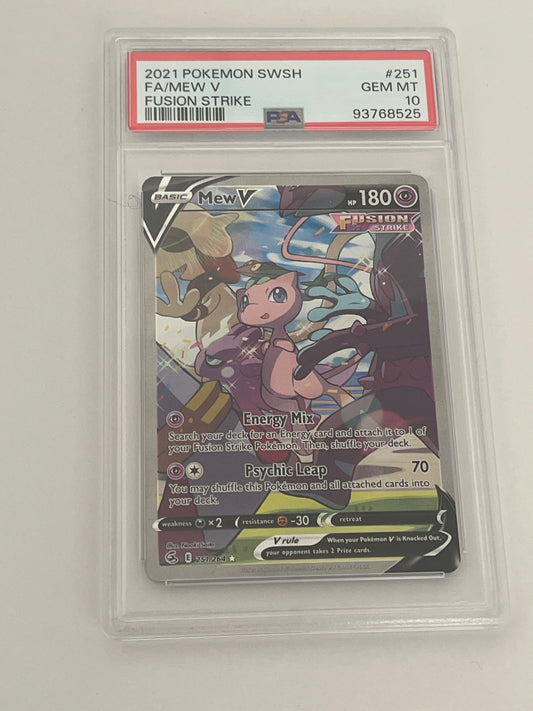 2021 POKEMON SWORD & SHIELD FUSION STRIKE MEW V PSA 10