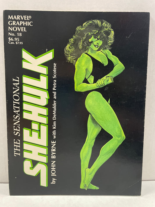 THE SENSATIONAL SHE-HULK TPB (MARVEL GRAPHIC NOVEL #18, 1985 VF+) HTF JOHN BYRNE