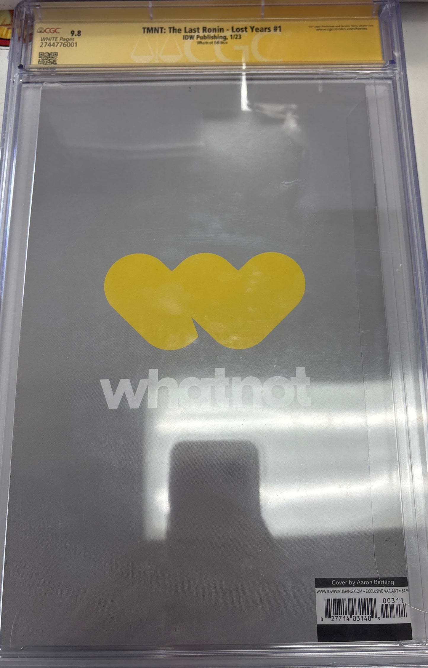 CGC SIGNATURE SERIES 9.8 IDW PUBLISHING TMNT THE LAST RONIN LOST YEARS #1 1/23 SIGNED & SKETCH BY AARON BARTLING